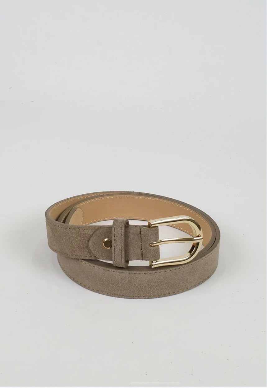 Ceinture Alba – Suédine & boucle dorée