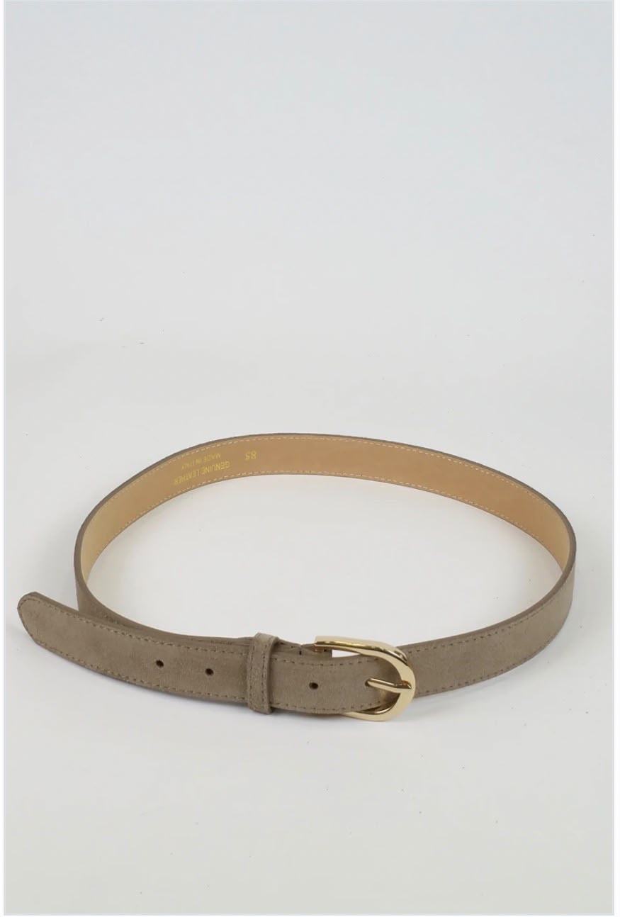 Ceinture Alba – Suédine & boucle dorée